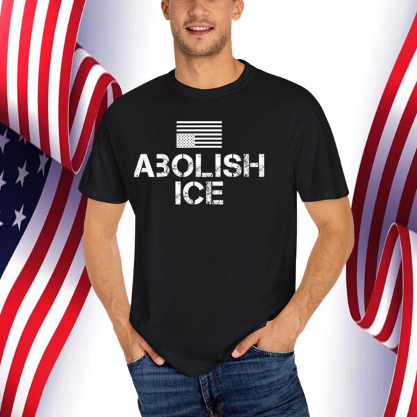 Abolish ICE America in Distress Inverted American Flag T-Shirt