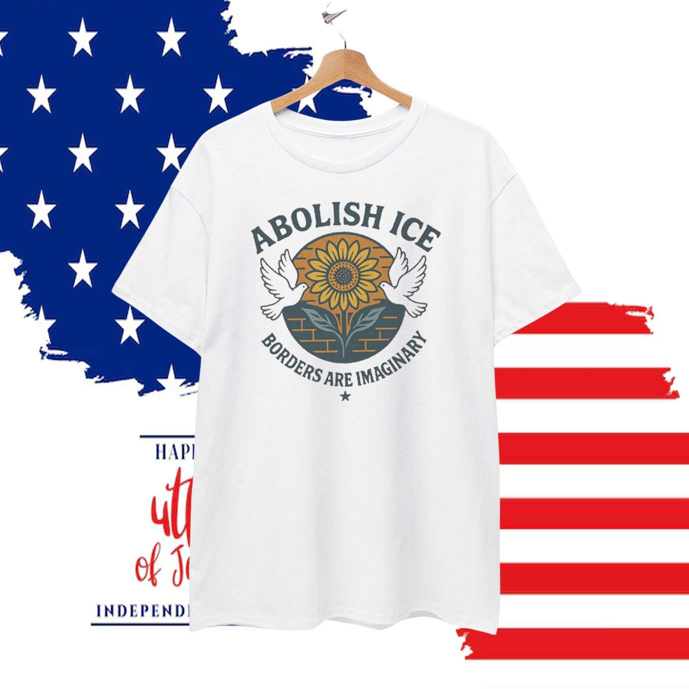 Abolish ICE Borders Are Imaginary T-Shirt