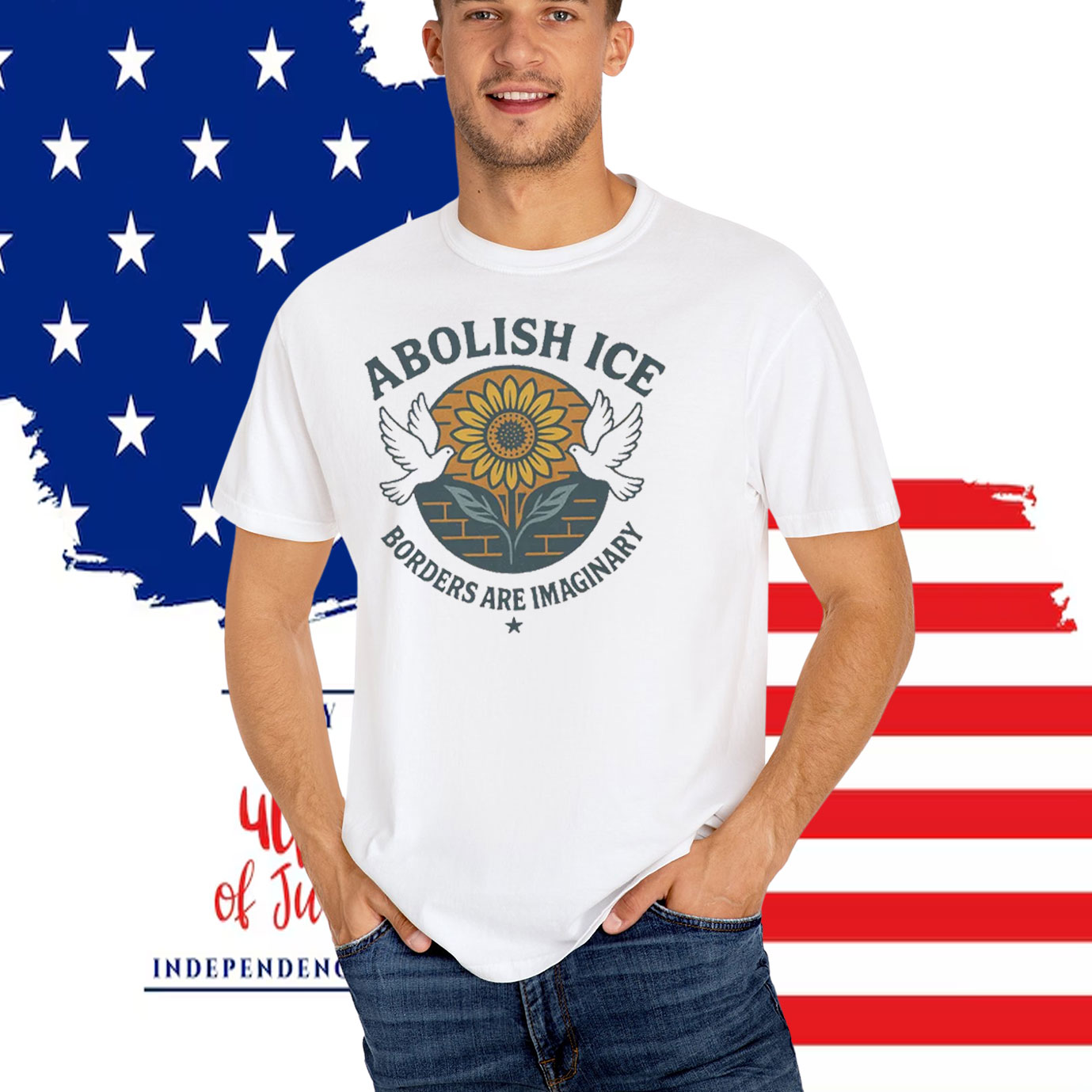 Abolish ICE Borders Are Imaginary T-Shirt