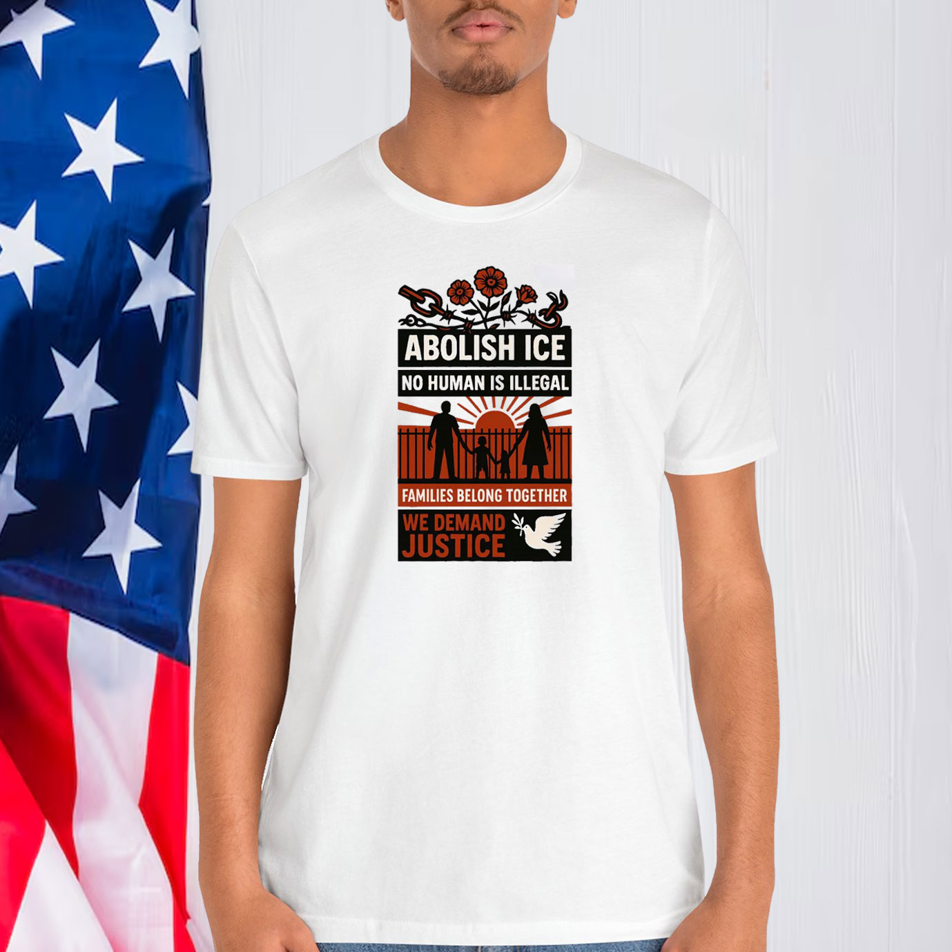 Abolish ICE No Human Is Illegal Families Belong Together We Demand Justice Shirt