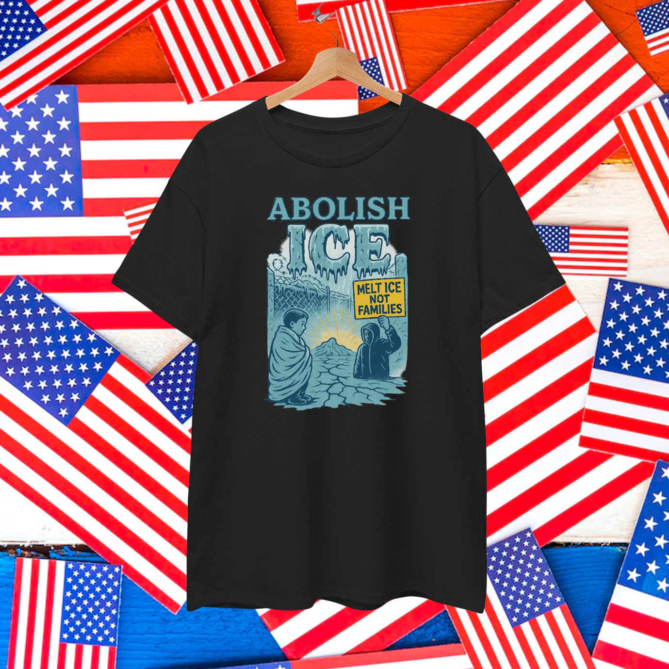 Abolish ICE T-Shirt Melt Ice Not Families