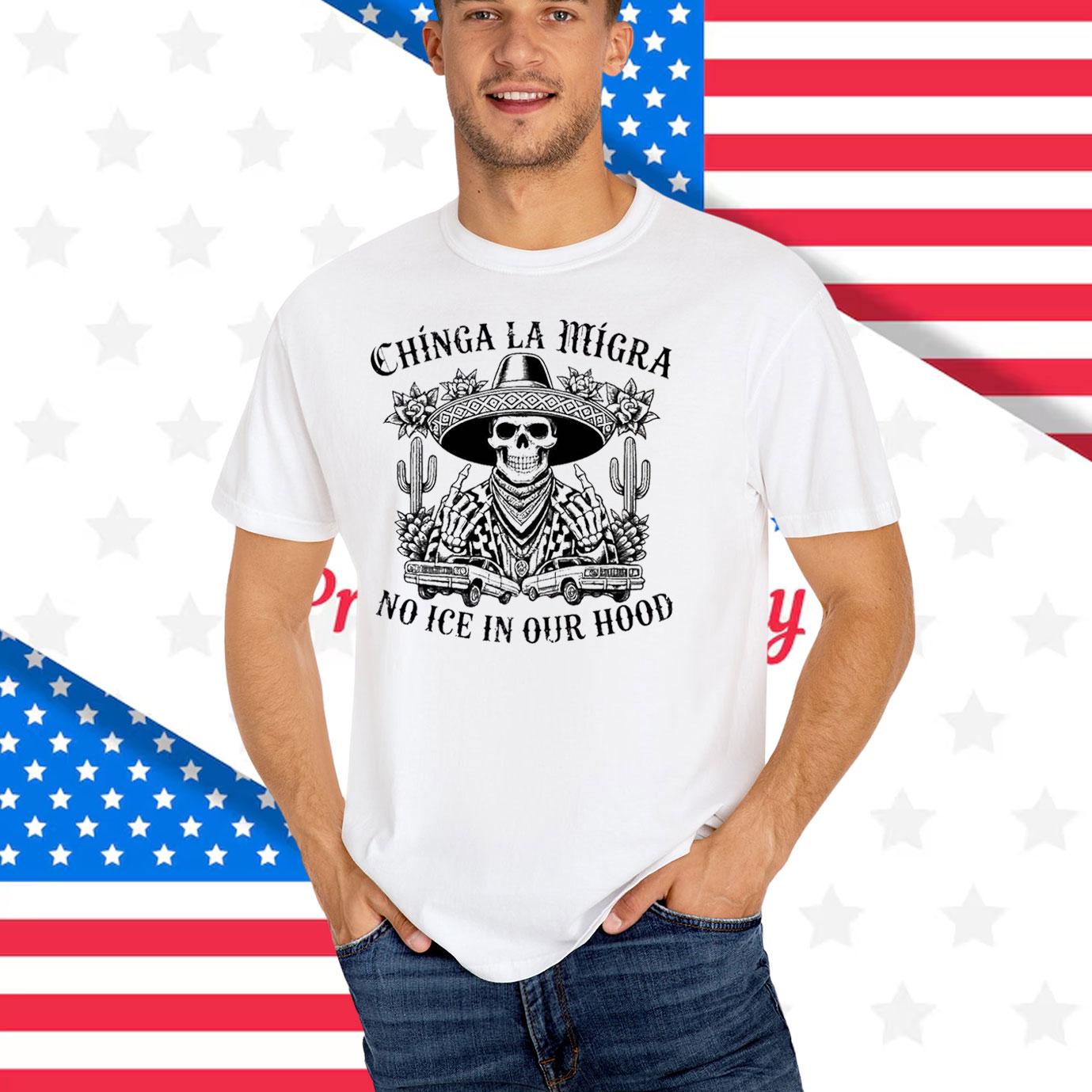 Chinga La Migra T-Shirt No ICE In Our Hood