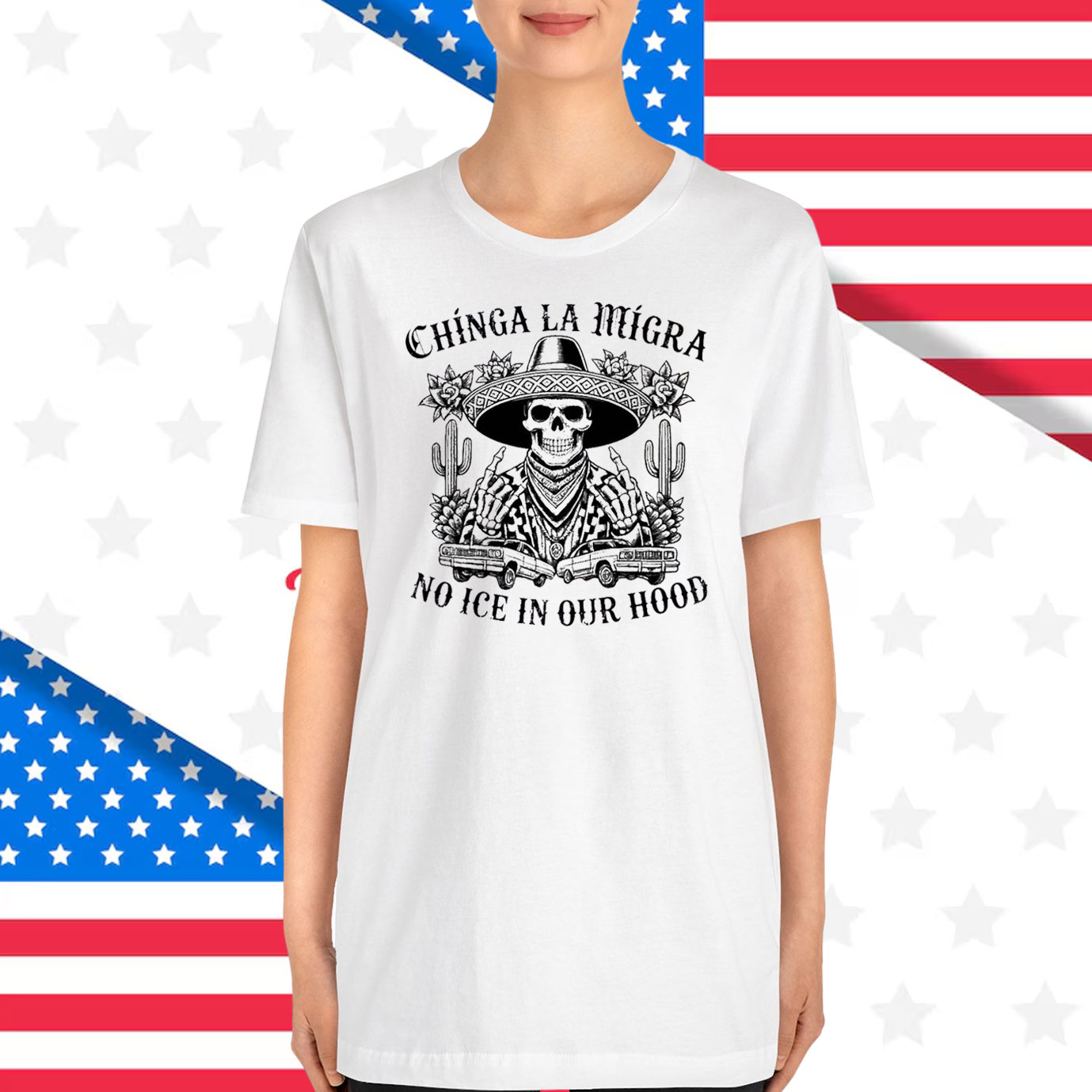 Chinga La Migra T-Shirt No ICE In Our Hood