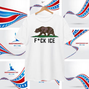 Fuck ICE California Flag T-Shirt
