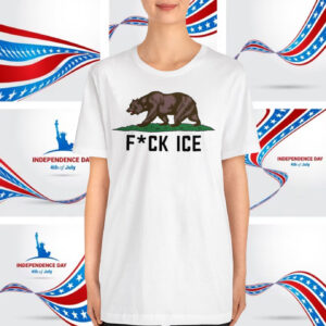Fuck ICE California Flag T-Shirt