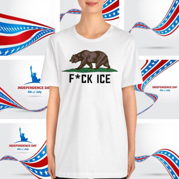 Fuck ICE California Flag T-Shirt