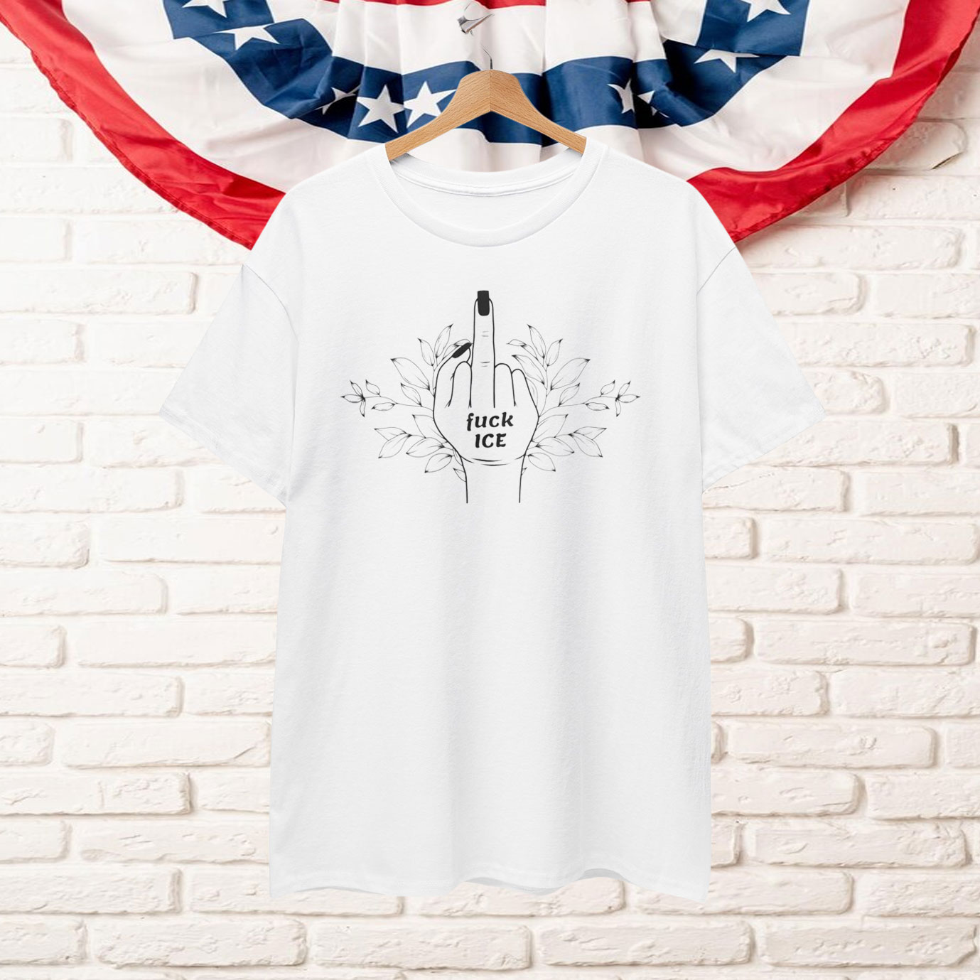 Fuck ICE Flower T-Shirt