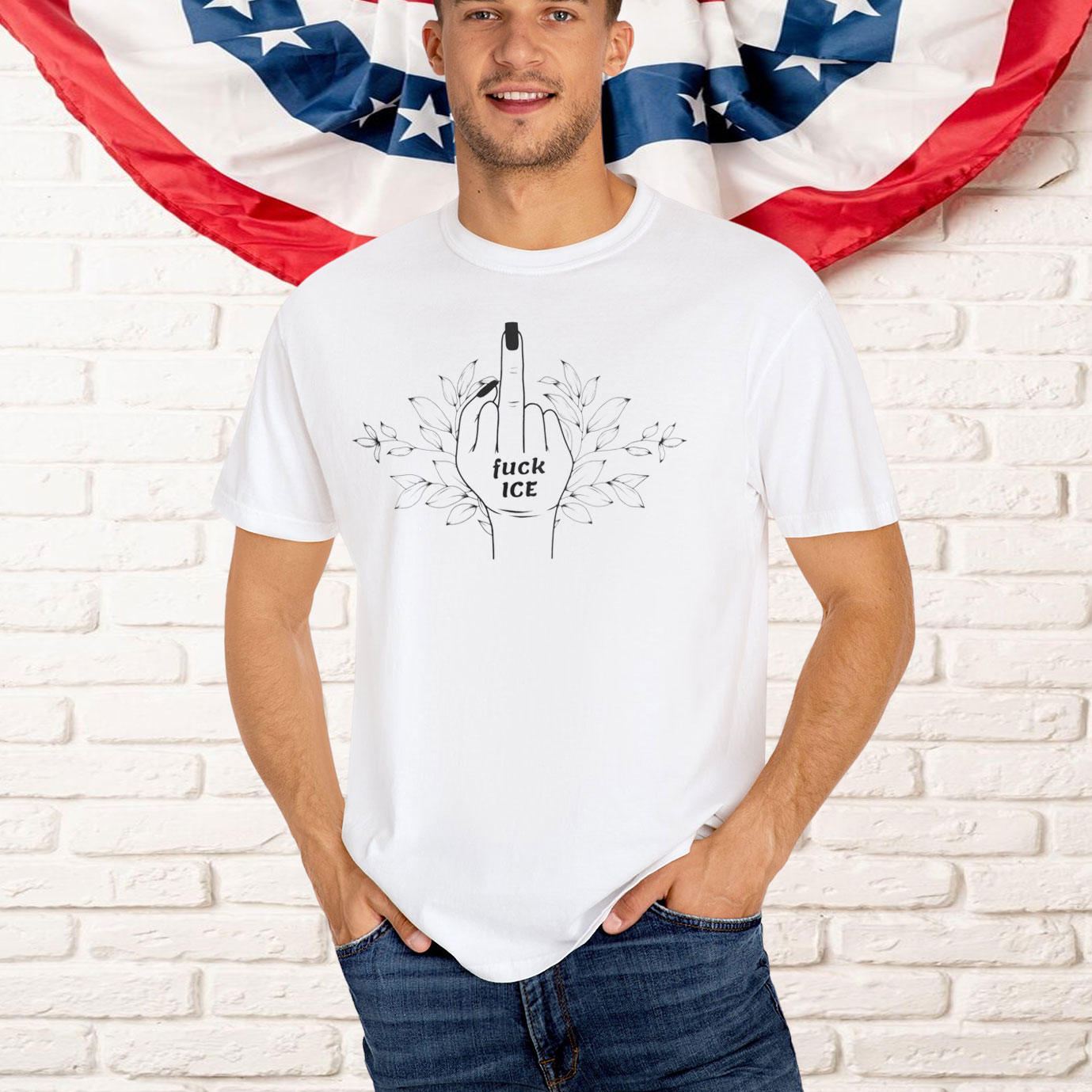 Fuck ICE Flower T-Shirt