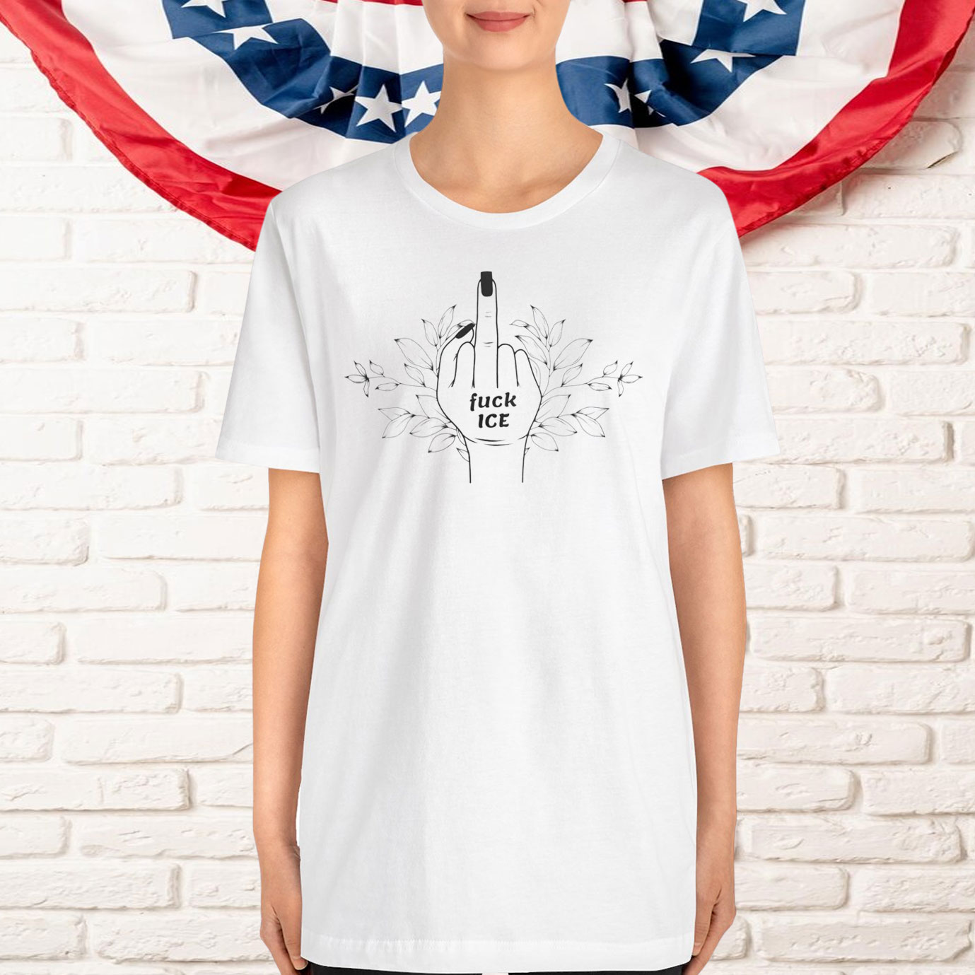 Fuck ICE Flower T-Shirt