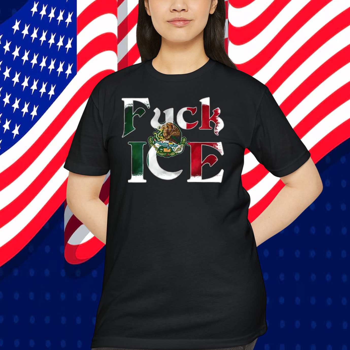 Fuck ICE Mexico Flag Shirt
