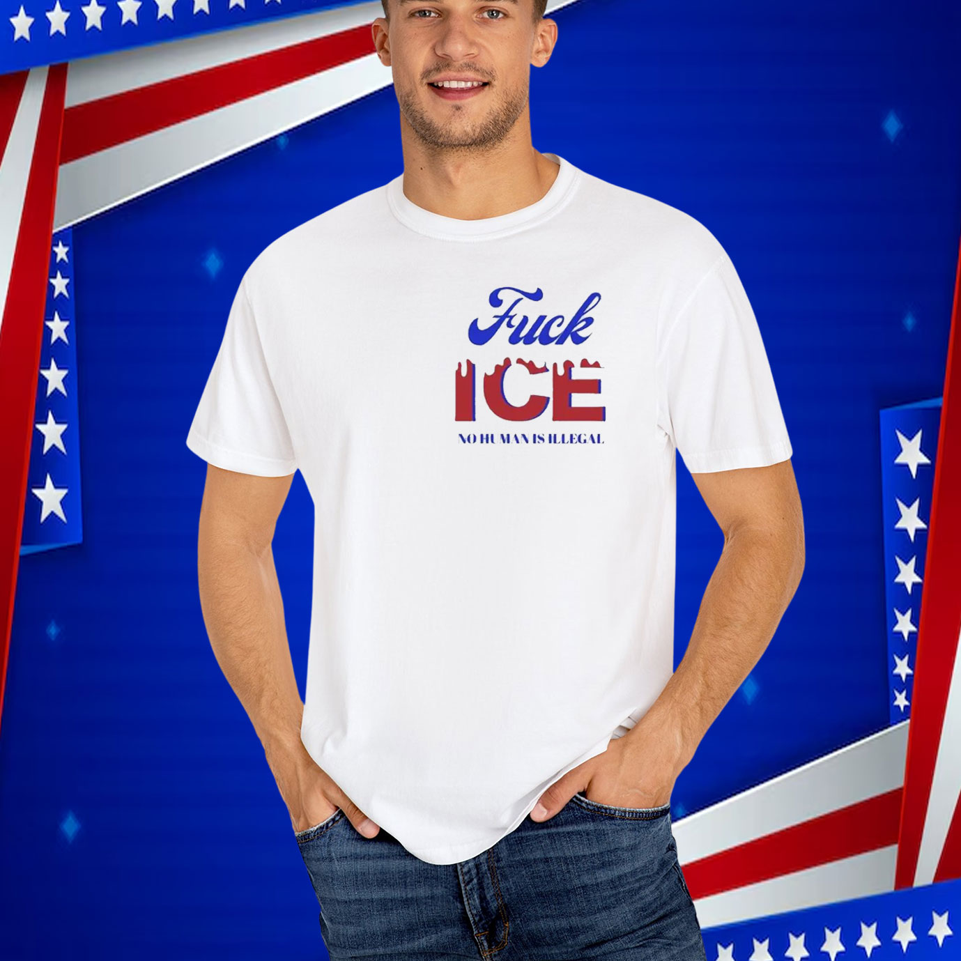 Fuck ICE No Human Is Illegal T-Shirt