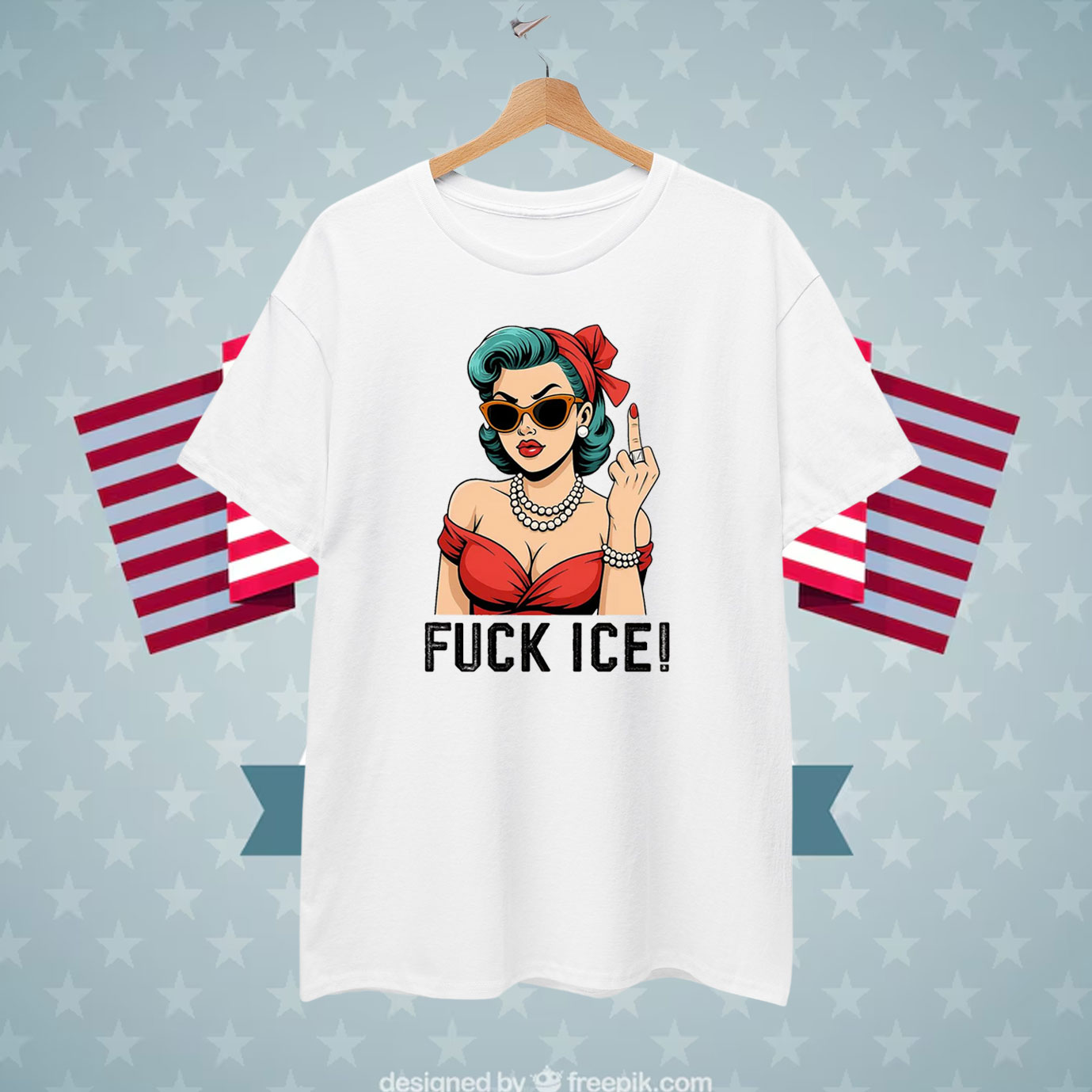 Fuck Ice Middle Fingers T-Shirt