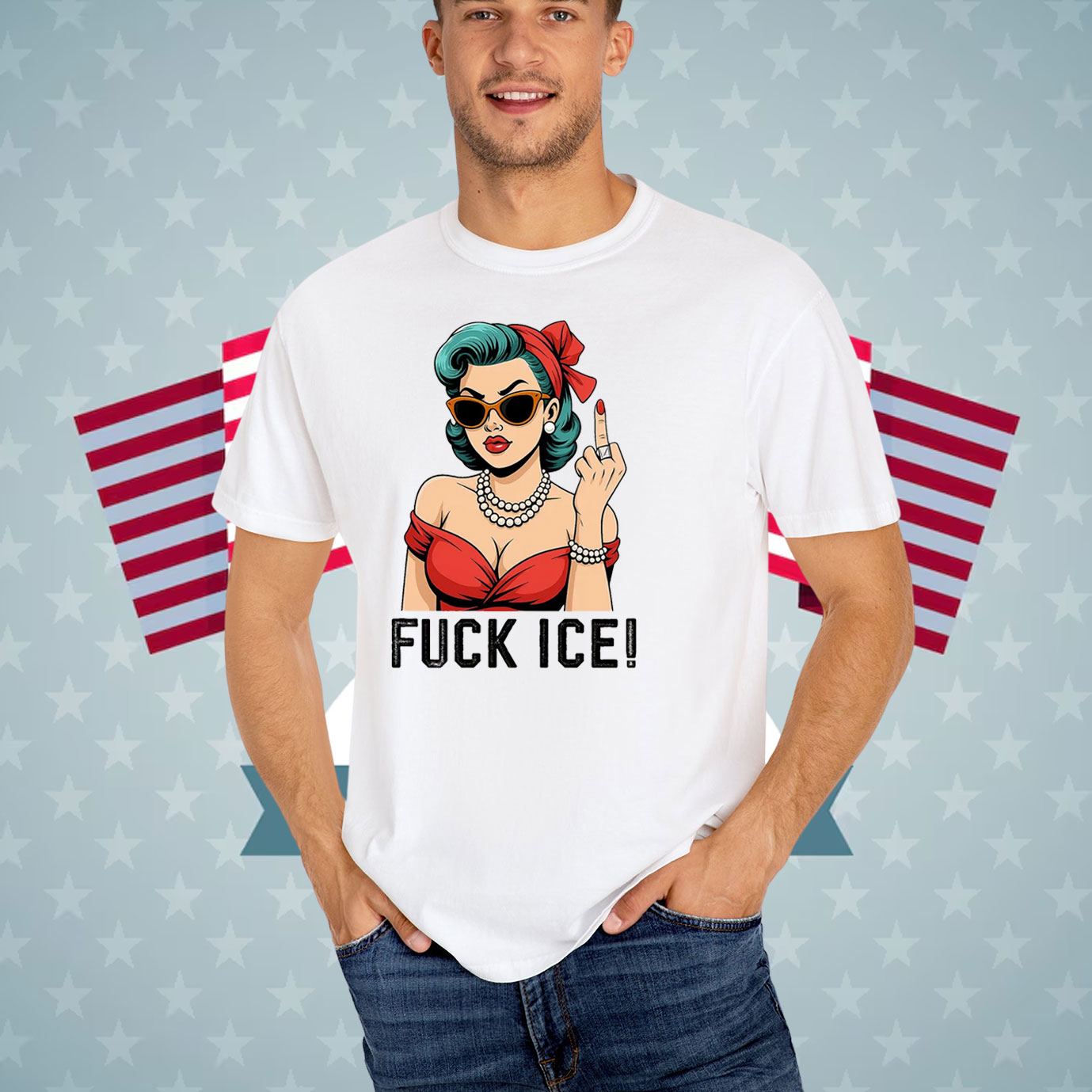 Fuck Ice Middle Fingers T-Shirt