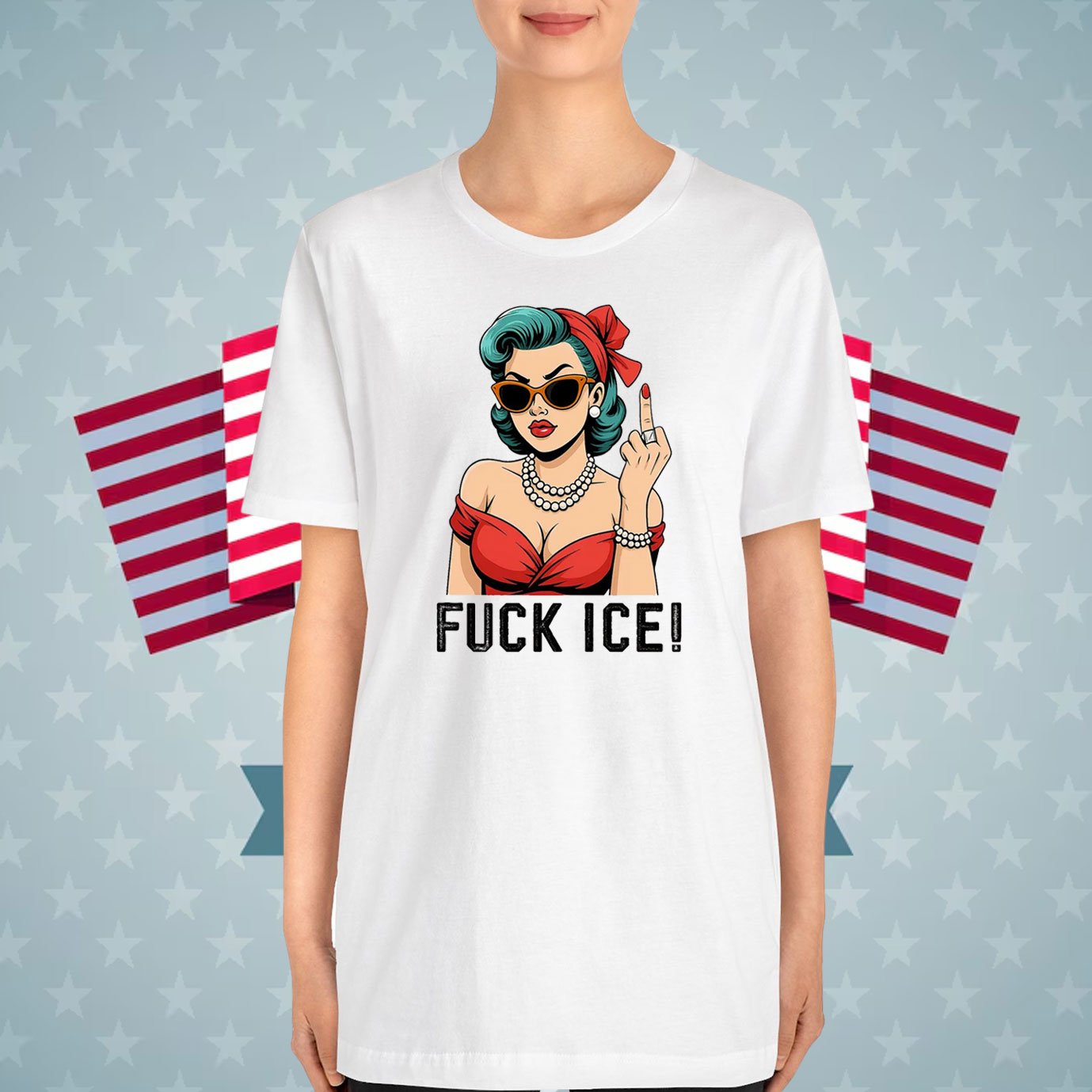 Fuck Ice Middle Fingers T-Shirt