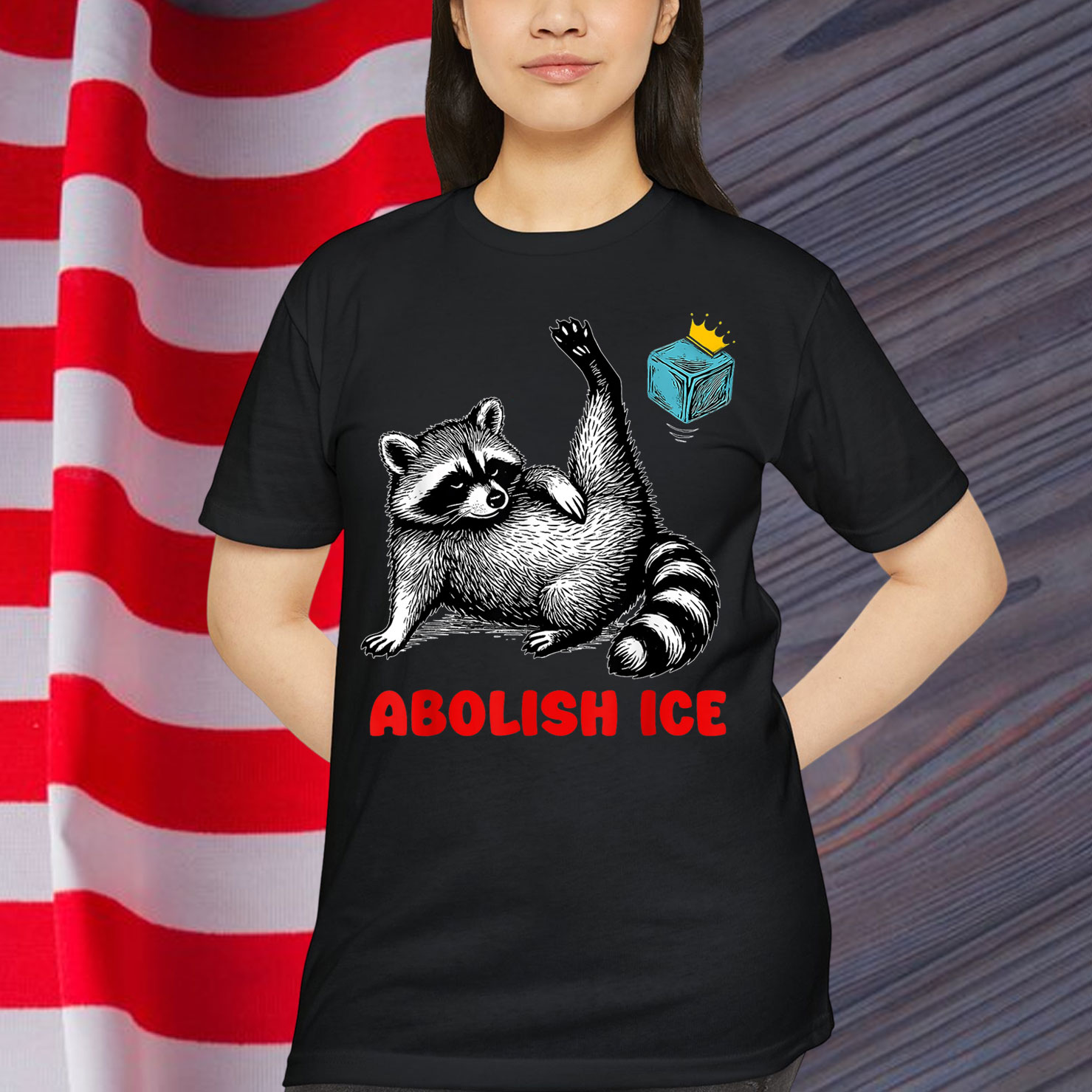 Funny Racoon Retro Anti ICE T-Shirt
