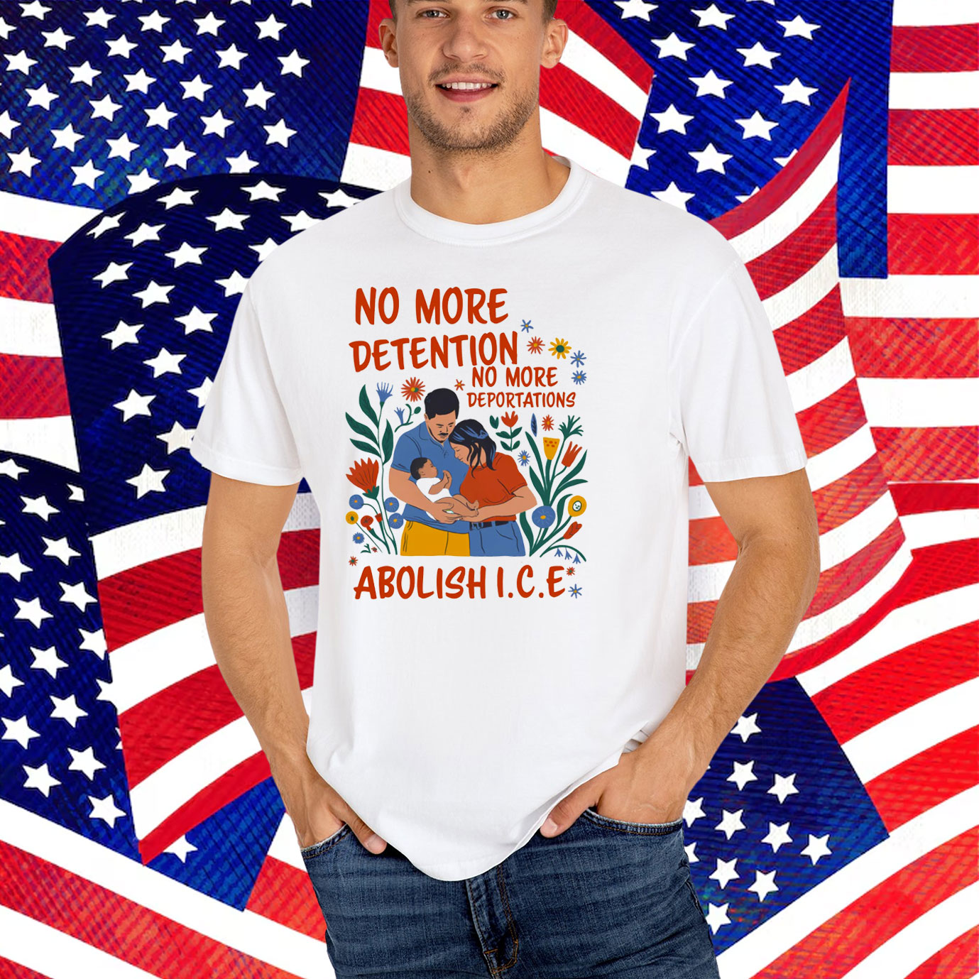 No More Deportation No More Detention Abolish ICE T-Shirt