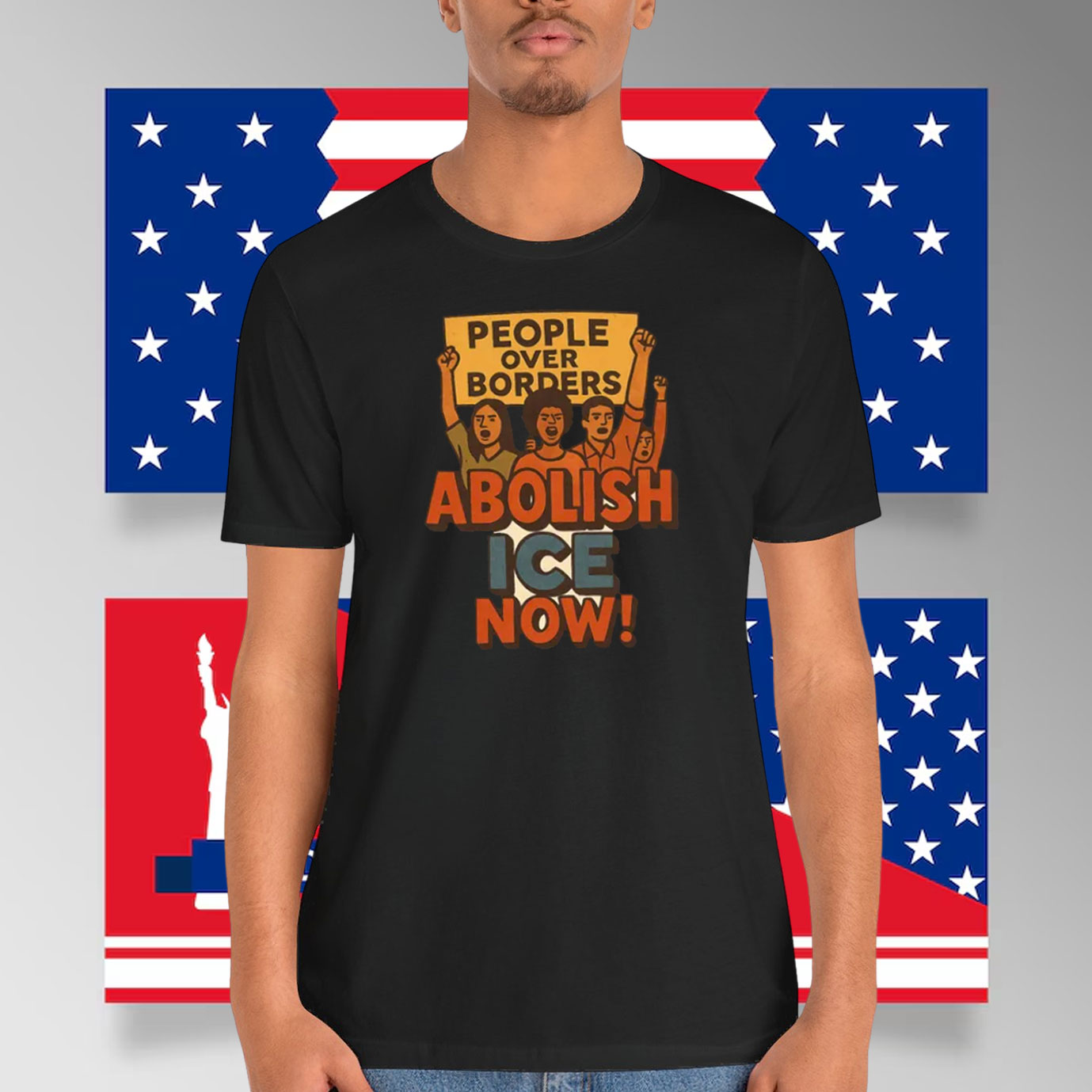 People Over Borders Abolish ICE Now! Shirt
